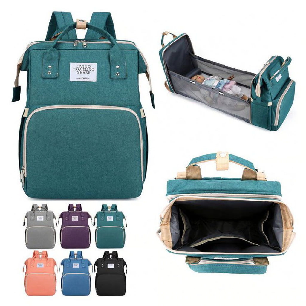 Combo Pañalera Tipo Cuna Multiusos + Kit de Aseo para Bebé