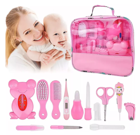 Combo Pañalera Tipo Cuna Multiusos + Kit de Aseo para Bebé