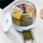 Dispensador Giratorio de Granos y Cereales con Compartimentos
