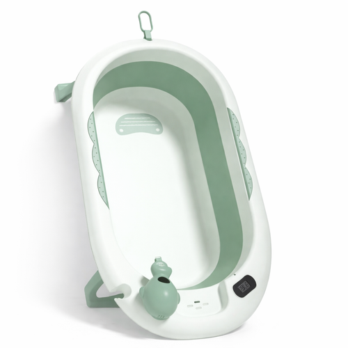 Bañera plegable con control de temperatura.