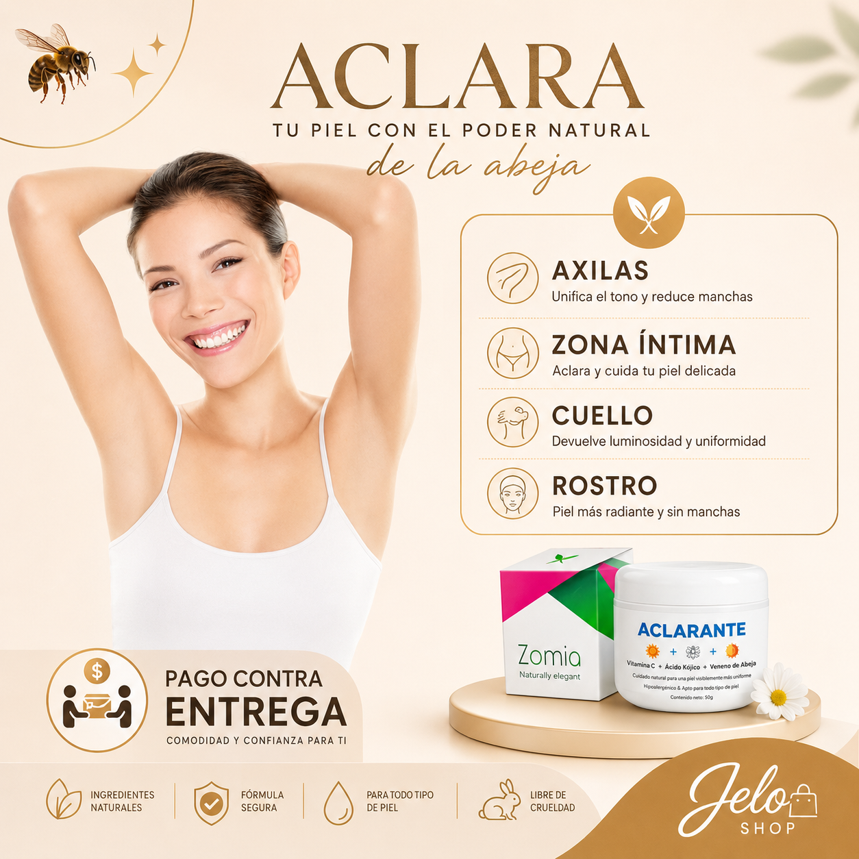 Combo Premium Zamia Power | Bee Venom + Beevana + Crema para Várices + Crema Aclarante Original
