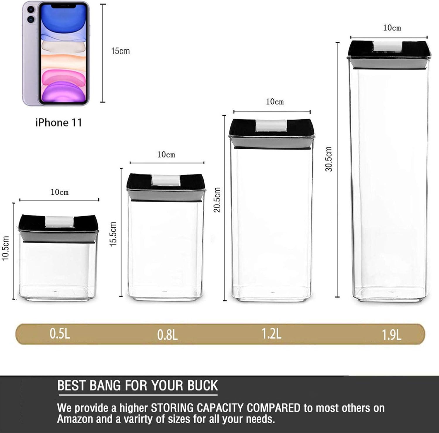 Set de Tarros Herméticos X7 de Jelo Shop