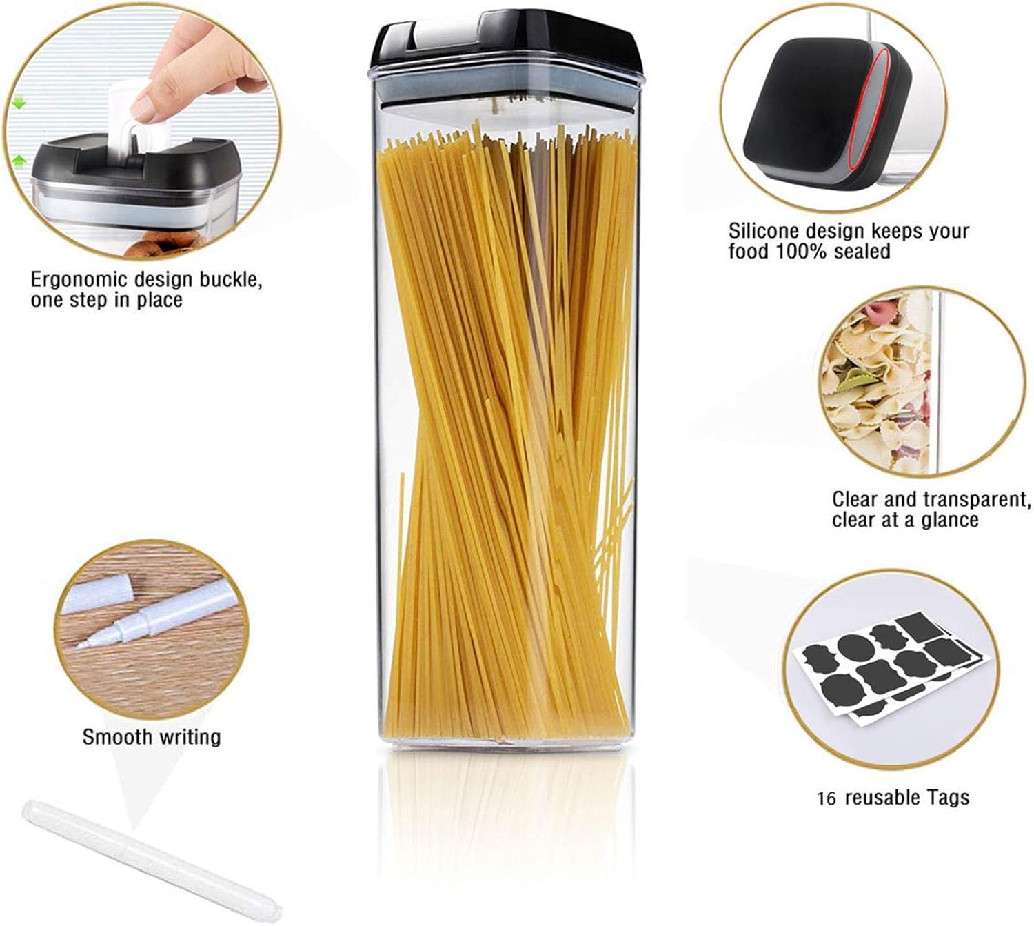 Set de Tarros Herméticos X7 de Jelo Shop