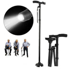 Bastón Ortopédico Plegable con Linterna LED