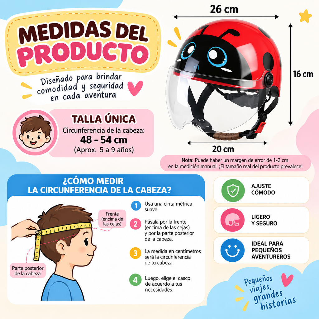 Casco Infantil de Motocicleta Retro