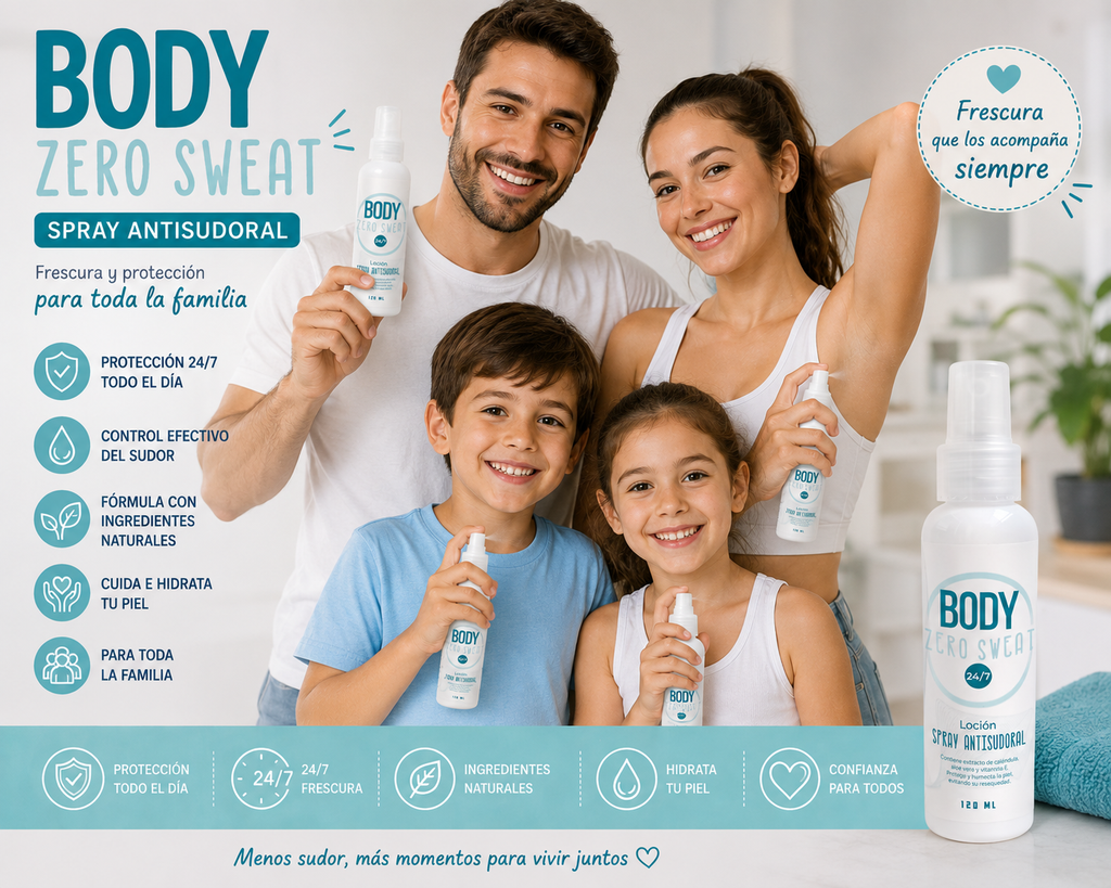 Body Zero SweaSkinRepair | SPRAY ANTITRANSPIRANTE Y DESODORANTE DE LARGA DURACIÓN
