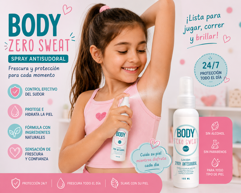 Body Zero SweaSkinRepair | SPRAY ANTITRANSPIRANTE Y DESODORANTE DE LARGA DURACIÓN