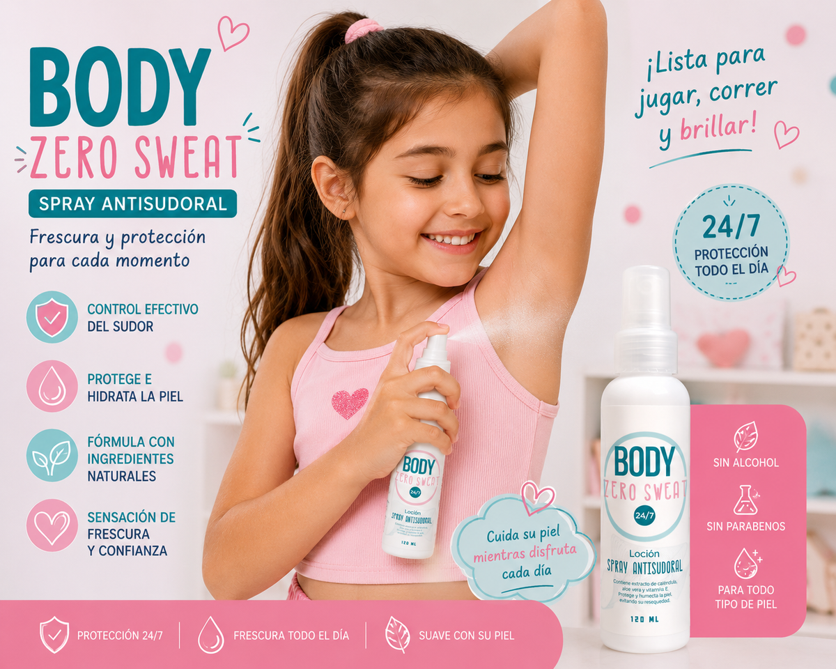 Body Zero SweaSkinRepair | SPRAY ANTITRANSPIRANTE Y DESODORANTE DE LARGA DURACIÓN