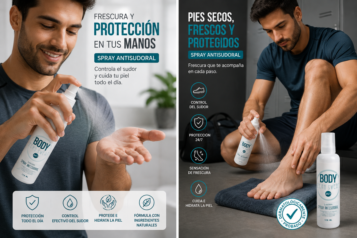 Body Zero SweaSkinRepair | SPRAY ANTITRANSPIRANTE Y DESODORANTE DE LARGA DURACIÓN