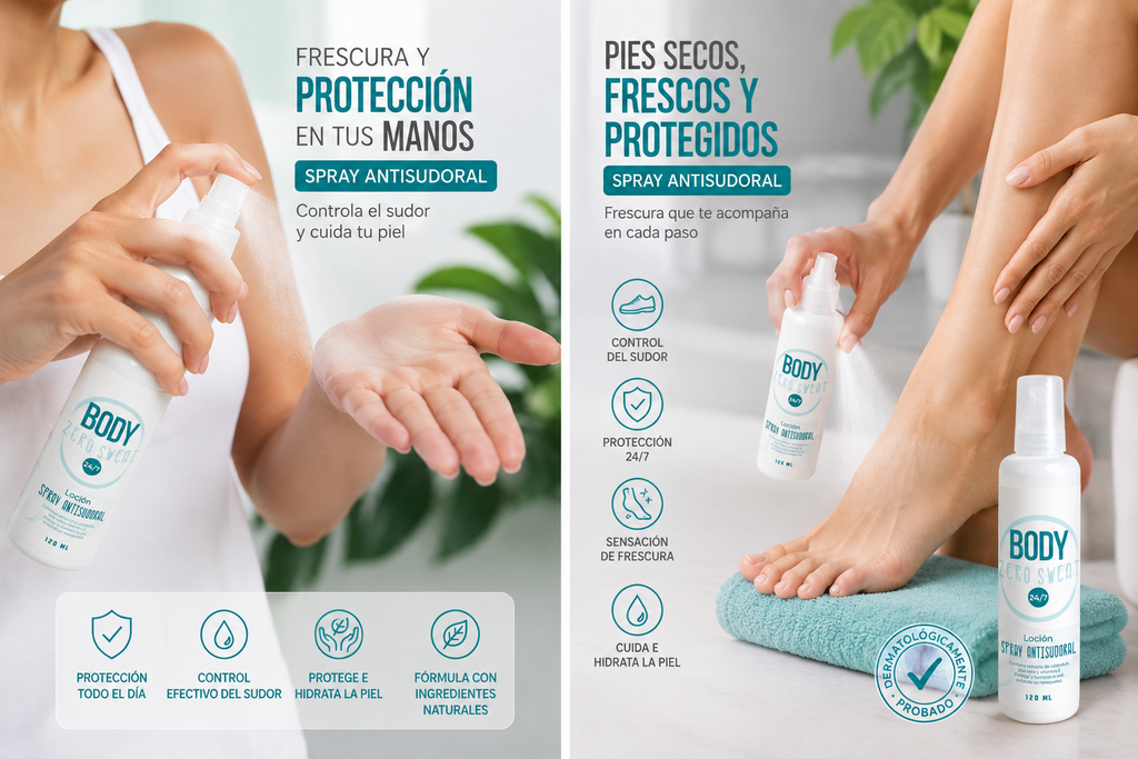 Body Zero SweaSkinRepair | SPRAY ANTITRANSPIRANTE Y DESODORANTE DE LARGA DURACIÓN