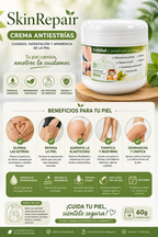 Crema Antiestrías SkinRepair 60 g | Cuidado, Hidratación y Apariencia de la Piel