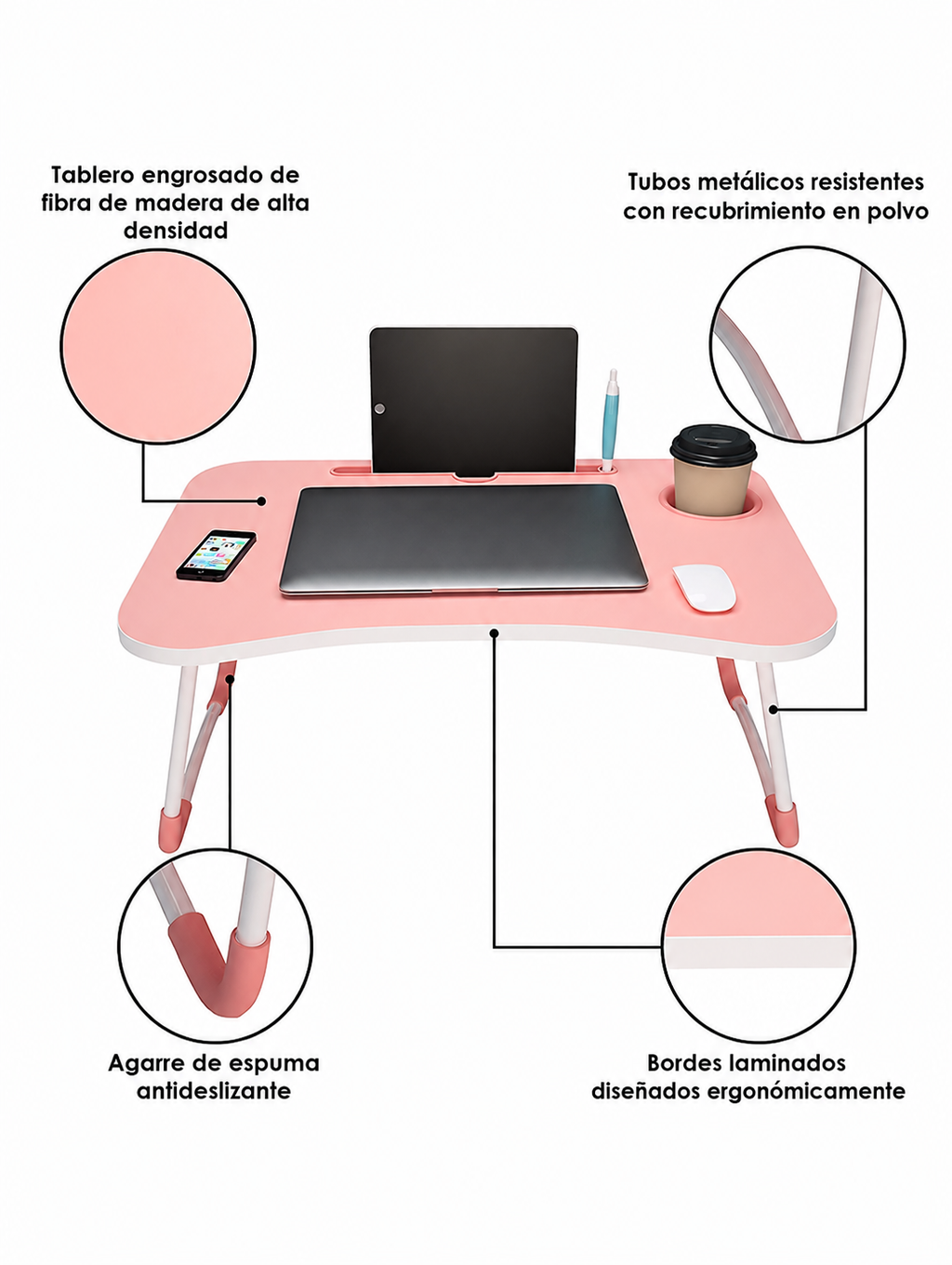 Tabla de escritorio plegable | portátil, práctica y multifuncional