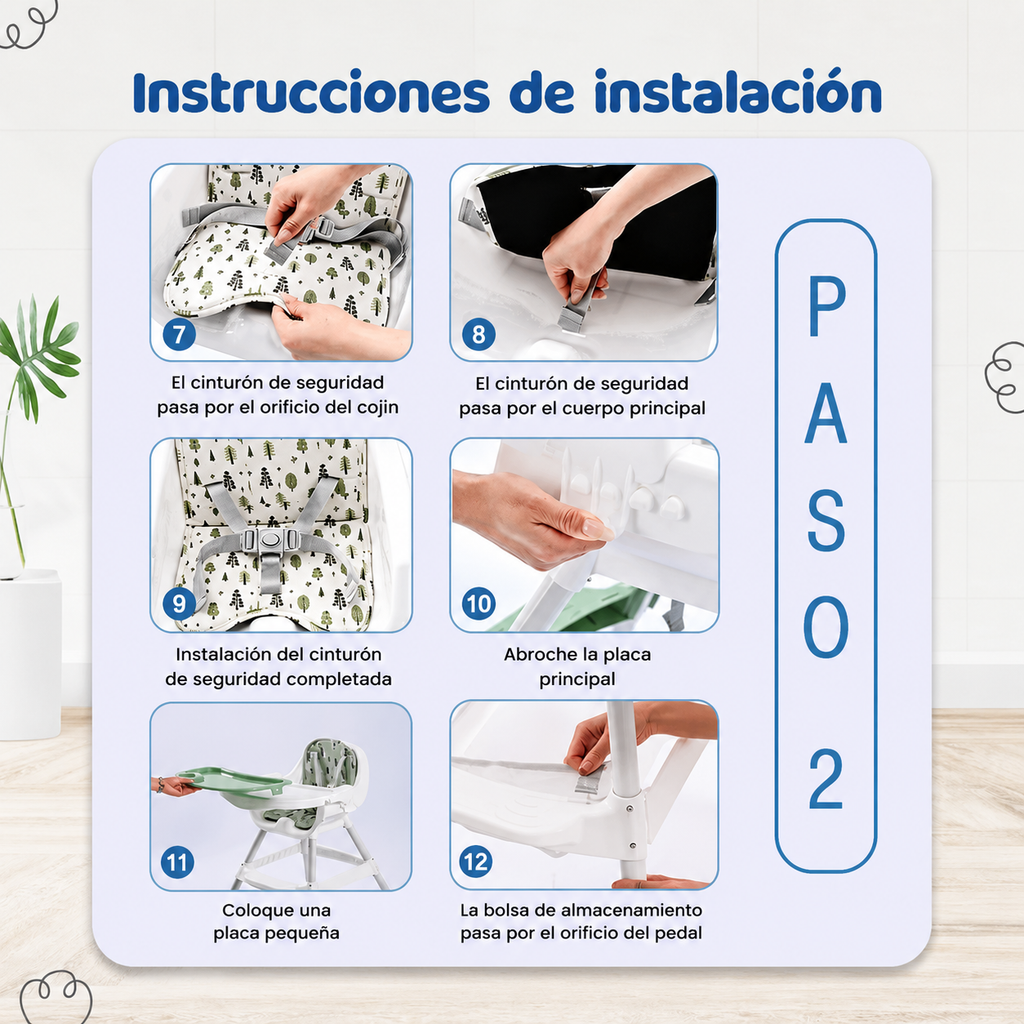 Silla Comedor Bebé 2 en 1 Multifunción