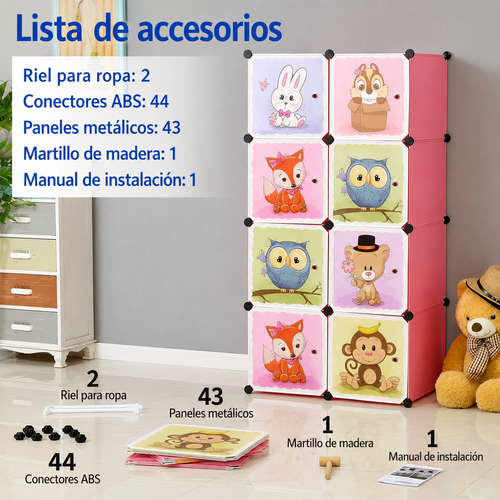 Armario Modular Infantil 8 Modulos