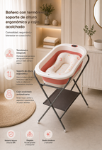 Bañera Plegable con Soporte de Altura en combo