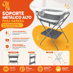 Bañera Plegable con Soporte de Altura en combo