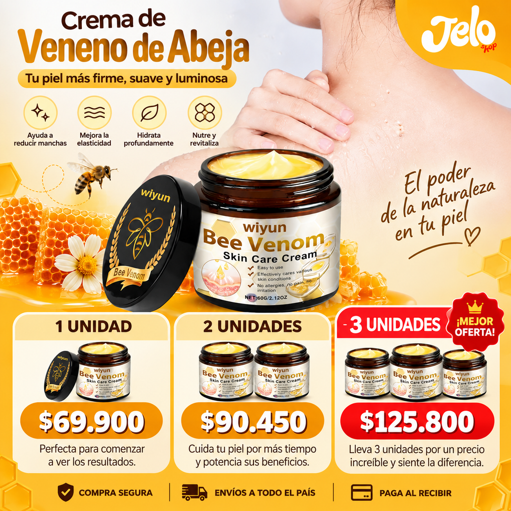 Bee Venom Crema de Veneno de Abeja | Cuidado y Apariencia Renovada de la Piel
