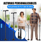 Bastón Ortopédico Plegable con Linterna LED