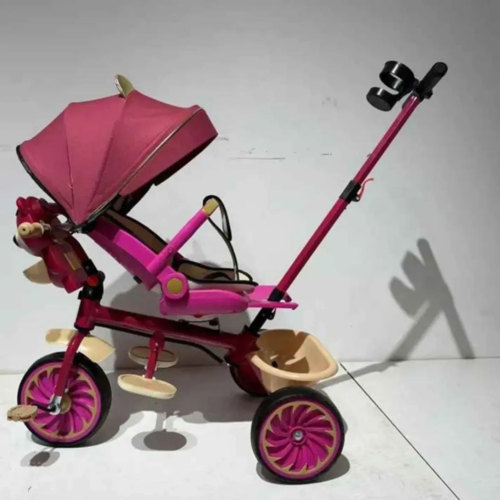 Triciclo Paseador Infantil Multifuncional Osito Giratorio 360°