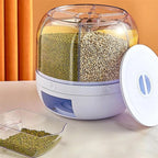 Dispensador Giratorio de Granos y Cereales con Compartimentos