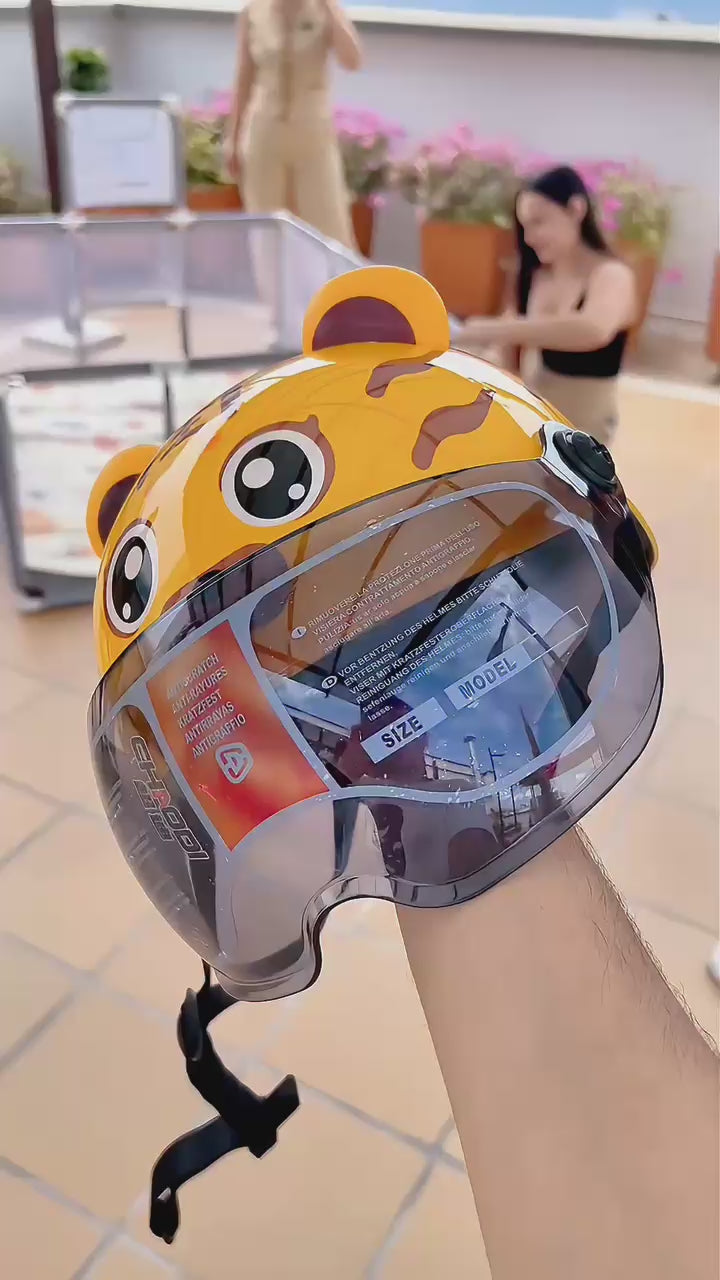 Casco Infantil de Motocicleta Retro